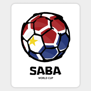 Saba Football Country Flag Magnet